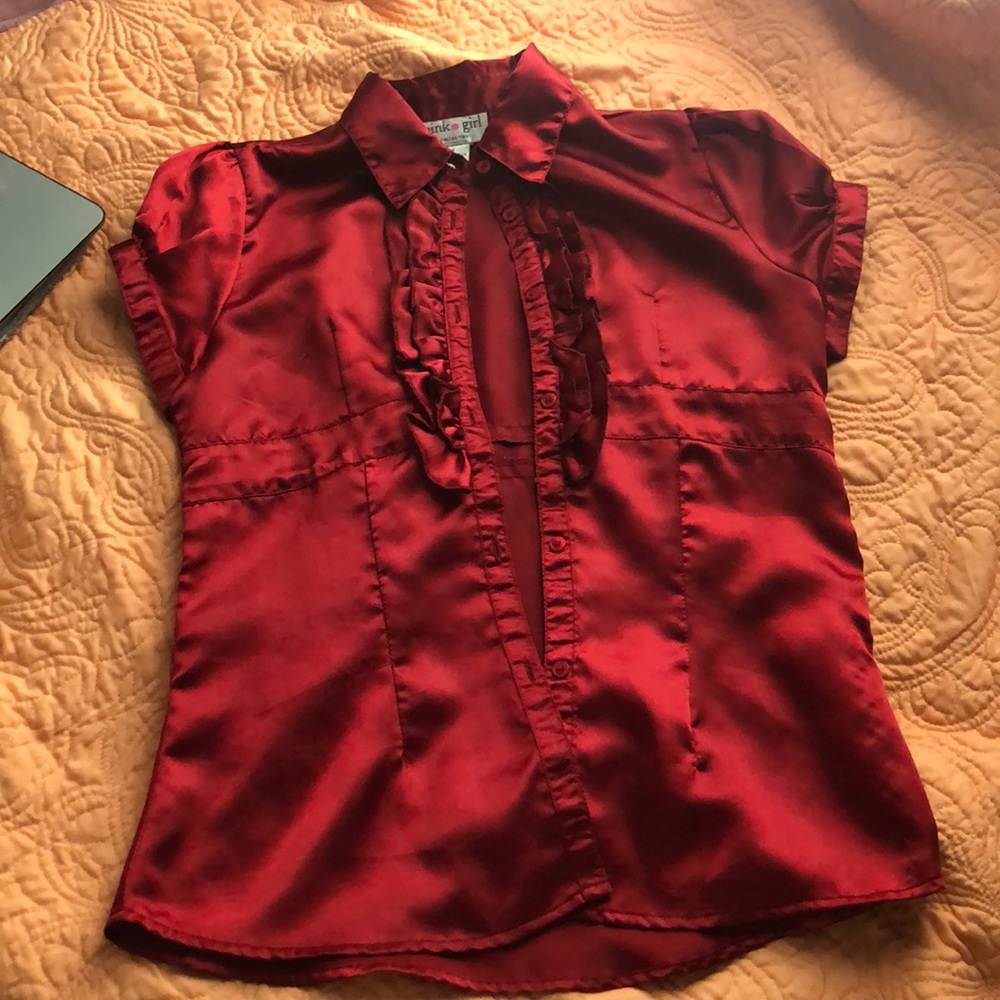 Polyester blouse/ button up